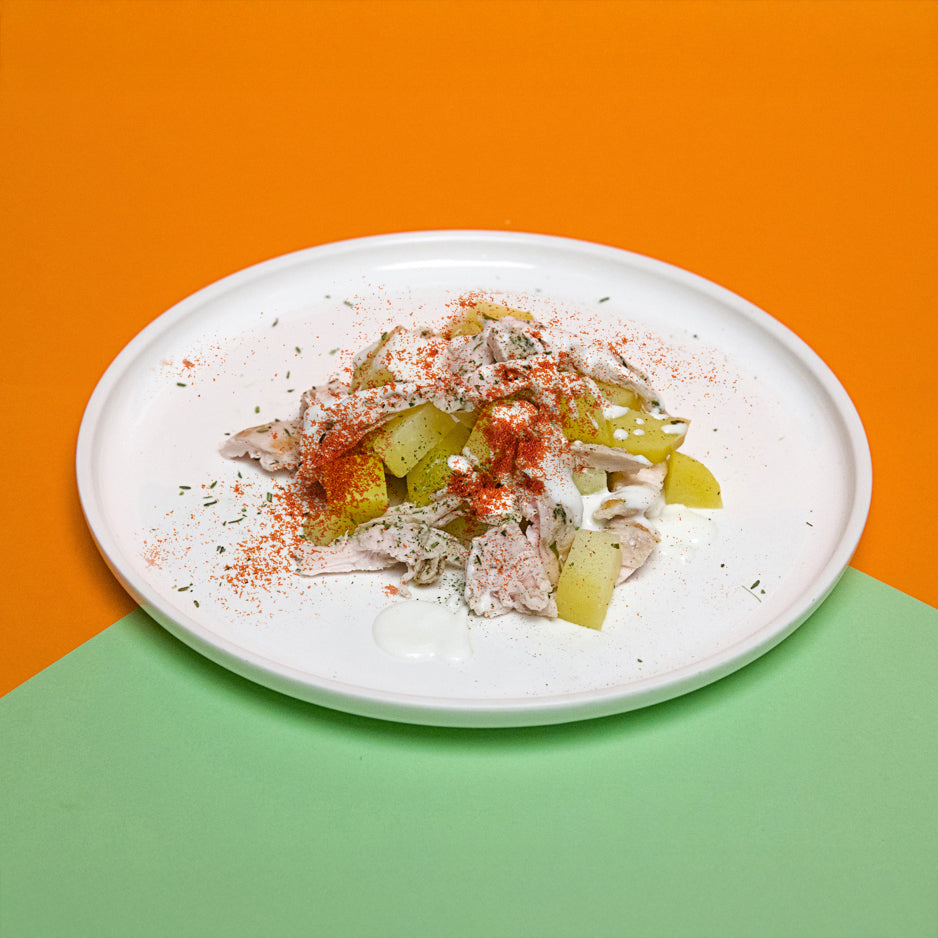 INSALATA DI POLLO, PATATE E SALSA YOGURT
