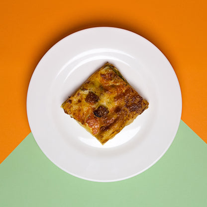 LASAGNE CON BURRATA, PESTO E POMODORINI