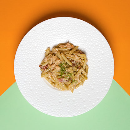 PENNETTE AL SALMONE E POMODORINI
